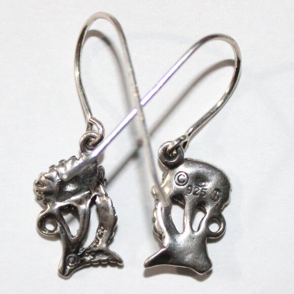 Sterling Silver Small Daisy Earrings - Picture 2 of 5